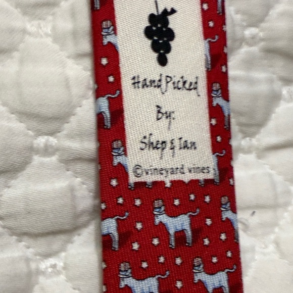 Vineyard Vines 100% Silk Men’s Tie - Donkey with Uncle Sam Hat - Picture 5 of 6